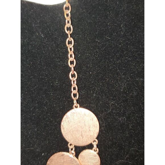 A Copper Disc Necklace Egyptian Revival Old Money Fairy Gypsy Boho Textured - Picture 5 of 10